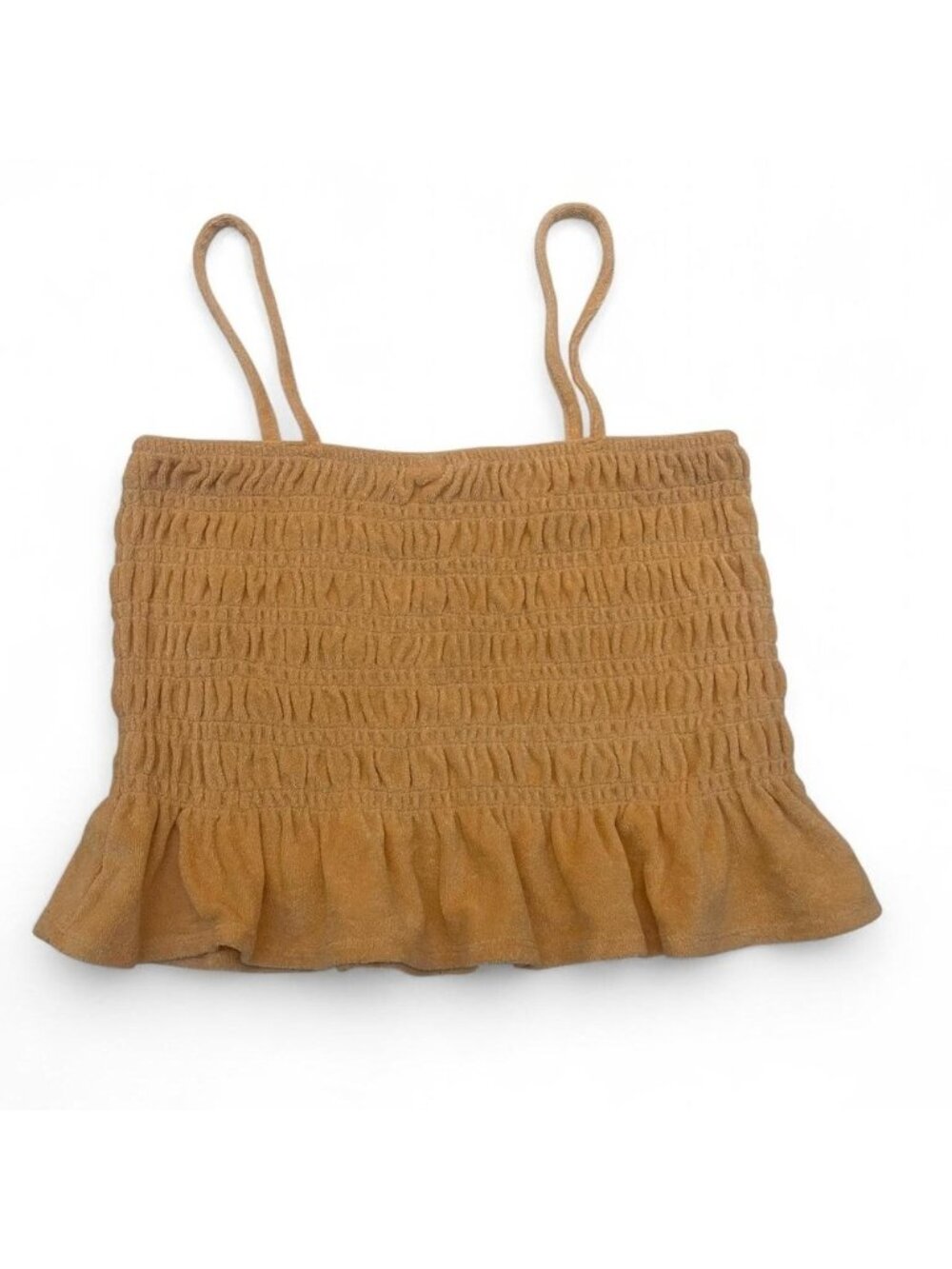 cloth yellow ruffle crop top - Picture 4 of 4
